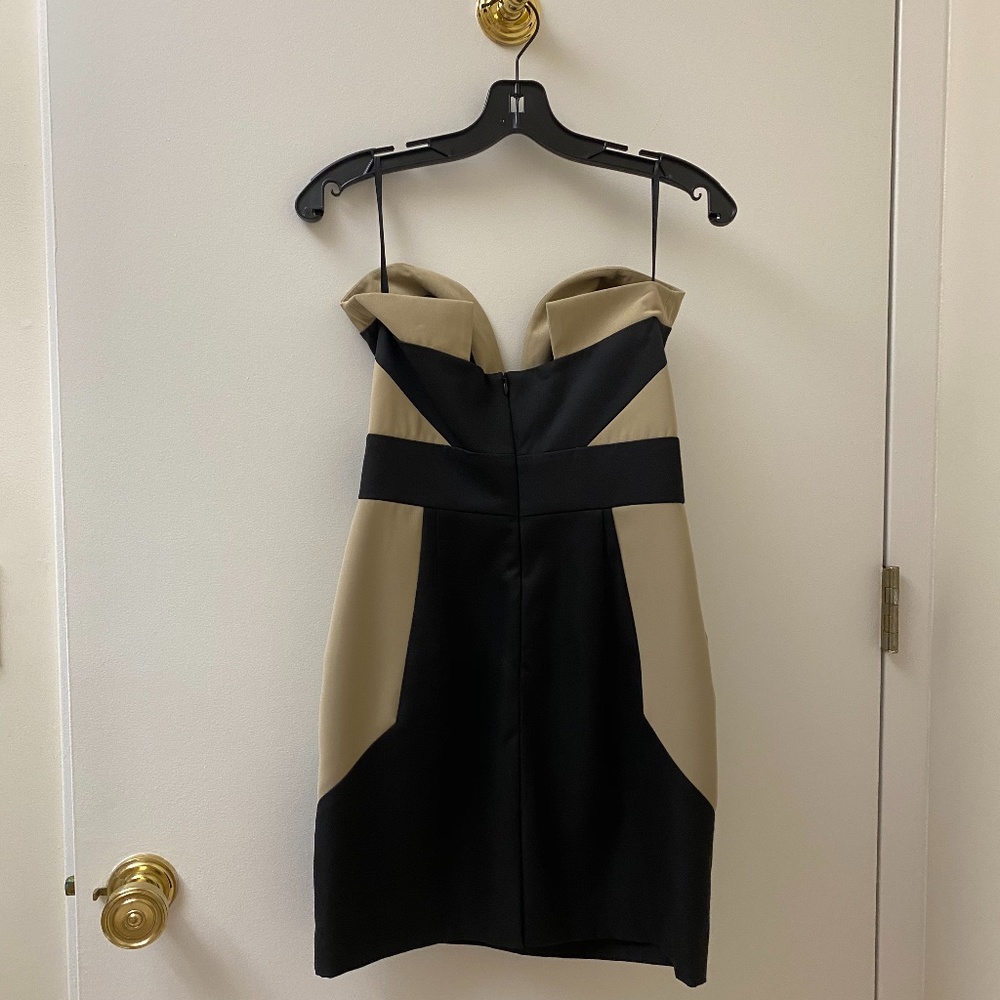 Anilee Tan and Black Strapless Sweetheart Dress - Picture 4 of 4